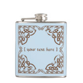 Celtic Knot Tribal Design Weatherred Brown Version Flachmann (Vorderseite)