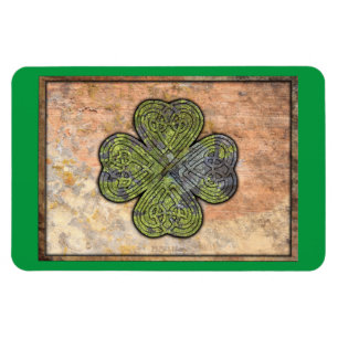 Celtic Knot - Vierblättriges Kleeblatt Magnet