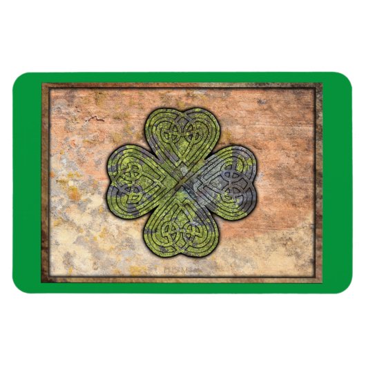 Celtic Knot - Vierblättriges Kleeblatt Magnet (Horizontal)