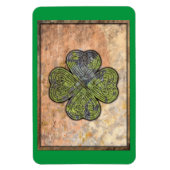 Celtic Knot - Vierblättriges Kleeblatt Magnet (Vertikal)