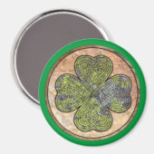 Celtic Knot - Vierblättriges Kleeblatt Magnet (Vorderseite/Rückseite)