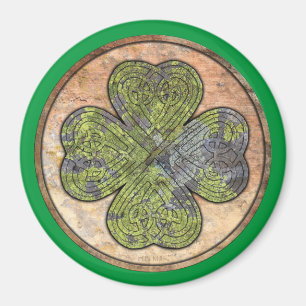 Celtic Knot - Vierblättriges Kleeblatt Magnet