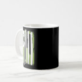 Celtic Knot Vierblättriges Kleeblatt Stripes Desig Kaffeetasse (Vorderseite Links)