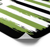 Celtic Knot Vierblättriges Kleeblatt Stripes Desig Poster (Ecke)