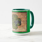 Celtic Knot - Vierblättriges Kleeblatt Tasse (VorderseiteRechts)