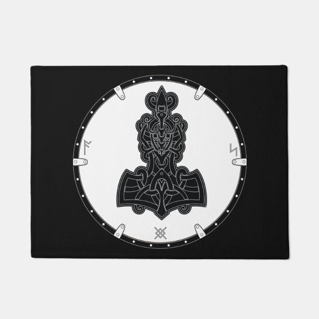 Celtic Knot Viking Shield Doormat Fußmatte (Vorderseite)
