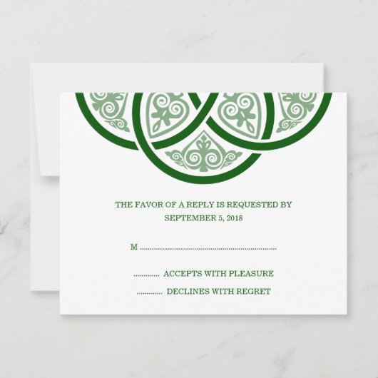 Celtic Knot Wedding RSVP Cards Karte (Vorderseite)