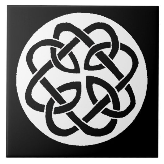 Celtic Knot Work Circle Fliese (Vorderseite)
