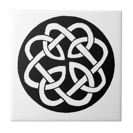 Celtic Knot Work Circle Fliese (Vorderseite)