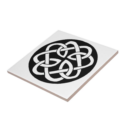 Celtic Knot Work Circle Fliese (Seite)