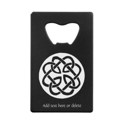 Celtic Knot Work Circle Geldbeutel Flaschenöffner (Rückseite)