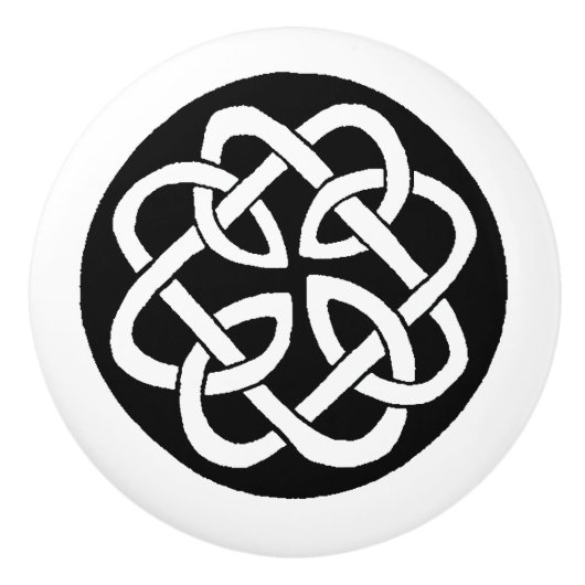 Celtic Knot Work Circle Keramikknauf (Vorderseite)