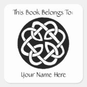 Celtic Knot Work Circle Quadratischer Aufkleber (Vorderseite)