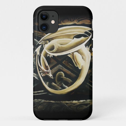 Celtic Knot Work Cream Dragon Case-Mate iPhone Hülle (Rückseite)