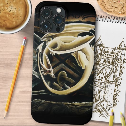 Celtic Knot Work Cream Dragon Case-Mate iPhone Hülle