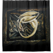 Celtic Knot Work Cream Dragon Duschvorhang (Vorderseite)
