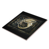 Celtic Knot Work Cream Dragon Fliese (Seite)