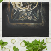 Celtic Knot Work Cream Dragon Geschirrtuch (Gefaltet)