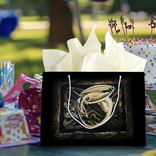 Celtic Knot Work Cream Dragon Große Geschenktüte