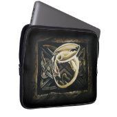 Celtic Knot Work Cream Dragon Laptopschutzhülle (Vorne Rechts)