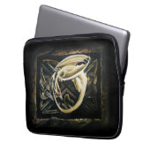 Celtic Knot Work Cream Dragon Laptopschutzhülle (Vorderseite Links)