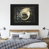 Celtic Knot Work Cream Dragon Leinwanddruck (Insitu (Schlafzimmer))