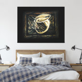 Celtic Knot Work Cream Dragon Leinwanddruck (Insitu (Schlafzimmer))