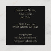 Celtic Knot Work Cream Dragon Quadratische Visitenkarte (Rückseite)