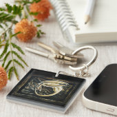 Celtic Knot Work Cream Dragon Schlüsselanhänger (Vorderseite rechts)