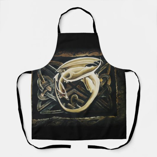Celtic Knot Work Cream Dragon Schürze (Vorderseite)