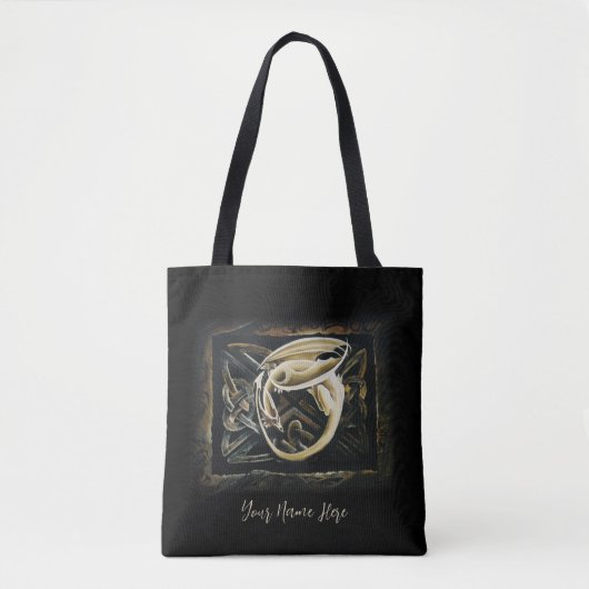 Celtic Knot Work Cream Dragon Tasche (Vorderseite)