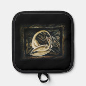 Celtic Knot Work Cream Dragon Topflappen (Vorderseite)