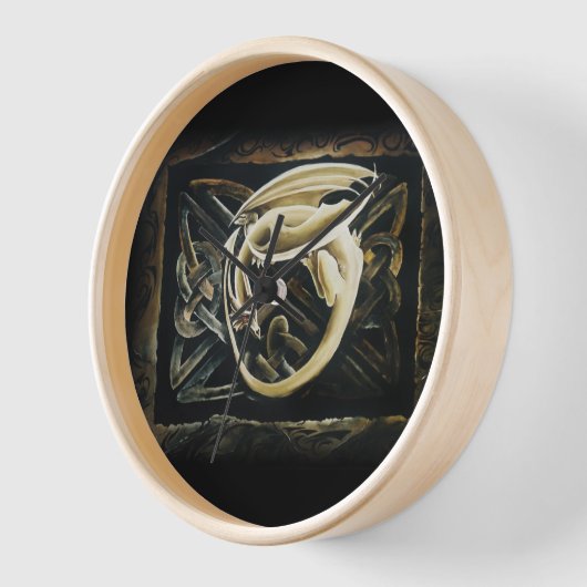 Celtic Knot Work Cream Dragon Uhr (Winkel)