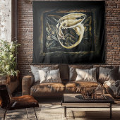 Celtic Knot Work Cream Dragon Wandteppich