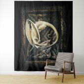 Celtic Knot Work Cream Dragon Wandteppich (Beispiel)