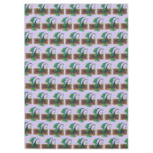 Celtic Knot Work Green Dragon Lila Tischdecke (Vorderseite)