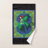 Celtic Knot Work Green Fairy Badhandtuch Set (Handtuch)