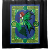 Celtic Knot Work Green Fairy Duschvorhang (Vorderseite)