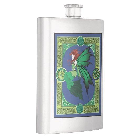 Celtic Knot Work Green Fairy Flachmann (Rechts)