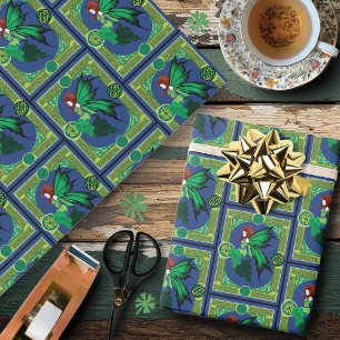 Celtic Knot Work Green Fairy Geschenkpapier