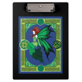 Celtic Knot Work Green Fairy Klemmbrett (Vorderseite)