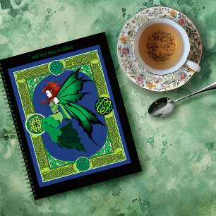 Celtic Knot Work Green Fairy Notizblock