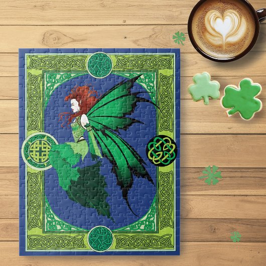 Celtic Knot Work Green Fairy Puzzle