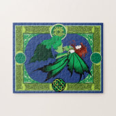 Celtic Knot Work Green Fairy Puzzle (Horizontal)