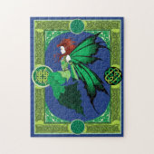 Celtic Knot Work Green Fairy Puzzle (Vertikal)