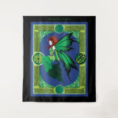 Celtic Knot Work Green Fairy Wandteppich (Vorderseite)