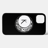 Celtic Knot Work Moon Circle Monogram Case-Mate iPhone Hülle (Rückseite (Horizontal))
