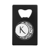 Celtic Knot Work Moon Circle Monogram Geldbeutel Flaschenöffner (Vorderseite)