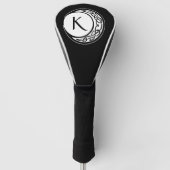 Celtic Knot Work Moon Circle Monogram Golf Headcover (Vorderseite)