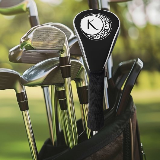 Celtic Knot Work Moon Circle Monogram Golf Headcover